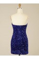 Purchase Short Sweetheart Velvet Sequin Prom Dress