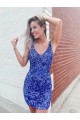 Purchase Short Velvet Sequin V-Neck Sleeveless Prom Dress