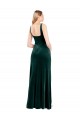 Purchase Square Neck Full Length Velvet Prom Dress with Side Slit