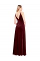 Purchase Faux Surplice Neckline Slim A-Line Long Velvet Prom Dress