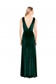 Purchase Daring Deep V-Neck Long Full Length Velvet Prom Dress