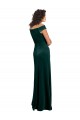 Purchase Floor Length Cap Sleeves Long Velvet Prom Dress with High Side Slit
