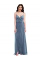 Purchase Velvet Wrap Maxi Prom Dress with Pockets