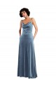 Purchase Sleek Cowl Neck Velvet Maxi Prom Dress with Pockets