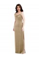 Purchase Asymmetrical One Shoulder Velvet Maxi Slip Prom Dress