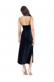 Purchase Midi Length Velvet Cocktail Prom Dress / Homecoming Dress with Cowl Neck and Spaghetti Straps